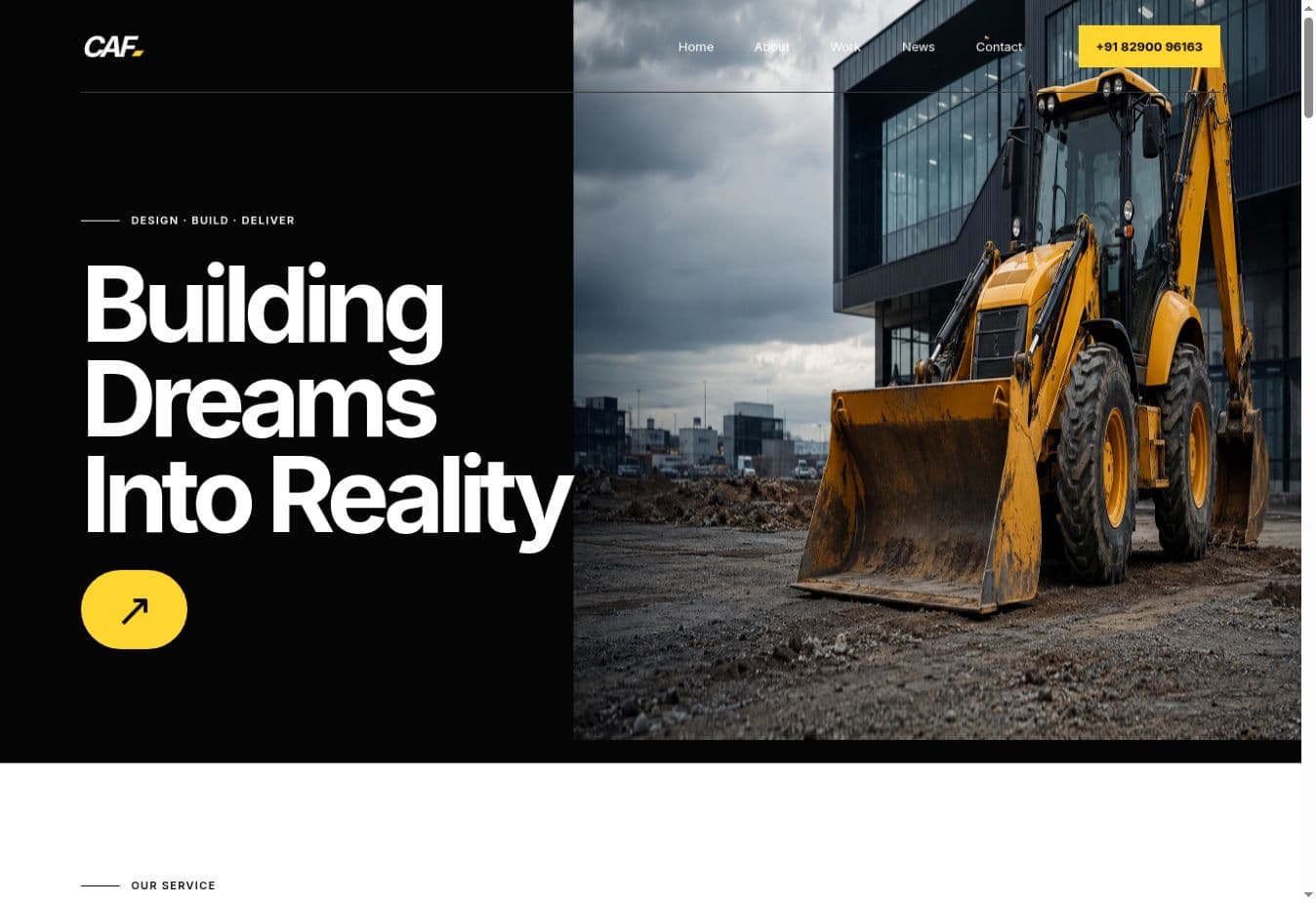 Construction website preview